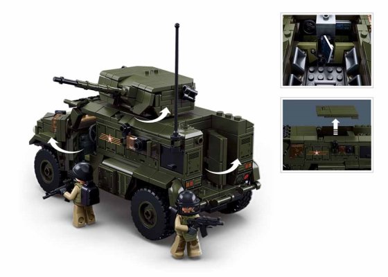 Sluban Model Bricks M38-B1179 Opancerzony wóz bojowy Typhoon VDVS w skali 1:35