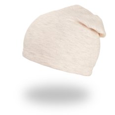 Slouchy Warm Beanie - Beige Marl