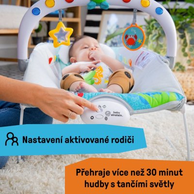 BABY EINSTEIN Musikwippe mit Vibration und Lichtern Kick to It Neptune bis 9 kg