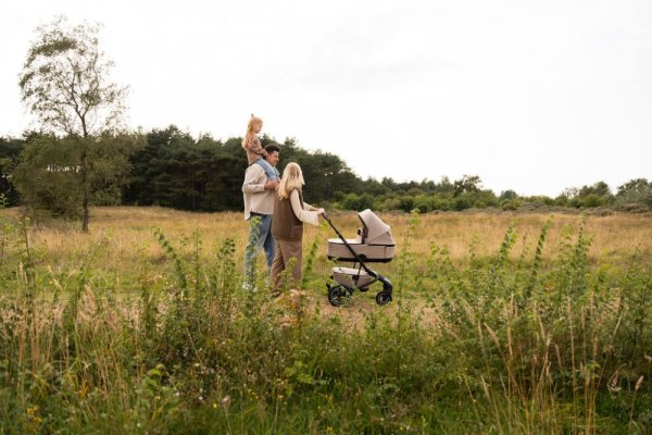 EASYWALKER Kombikinderwagen Jimmey Explore Pearl Taupe AIR + CYBEX Aton B2 i-Size + Base