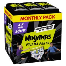 NINJAMAS Pajama Pants Spaceships, 60 pcs, 7 years, 17kg-30kg