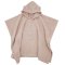 EKO Poncho bawełniane z kapturem i uszkami Powder pink 75x120 cm