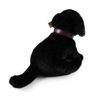Rappa Câine de pluș labrador negru 25 cm ECO-FRIENDLY