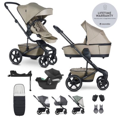 EASYWALKER SET Kinderwagen 4-in-1 Harvey⁵ Premium Pearl Taupe XXL RWS + CYBEX Aton B2 i-Size