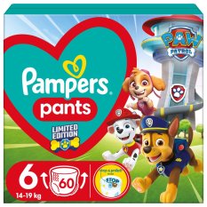 PAMPERS Diapers Active Baby Pants Paw Patrol Größe 6 (14-19 kg) 60 Stk