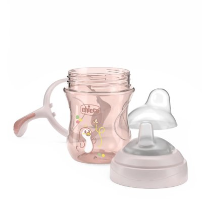 CHICCO Transition Cup with Handles pink, 4m+
