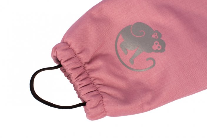 Verstelbare softshell winter kinderbroek met sherpa Monkey Mum® - Roze schaapje