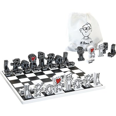 Vilac Moderne drvene šahovske figure Keith Haring