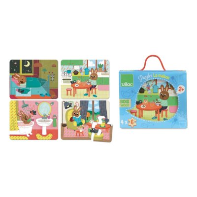 Vilac Drewniane puzzle Domek