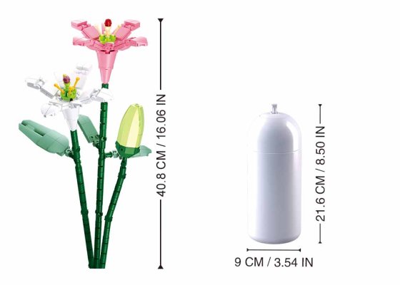 Sluban Flowers M38-B1101-07 Lilja i vas
