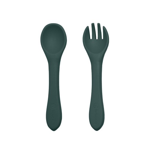 PETITE&MARS TAKE&MATCH set da pranzo in silicone 3 pezzi Misty Green 6m+