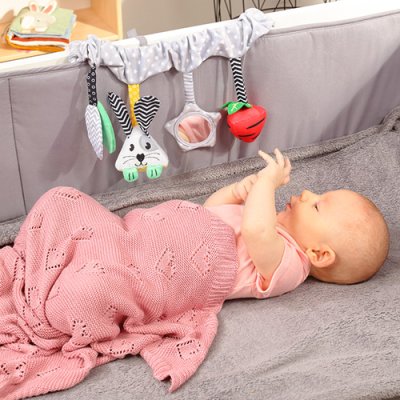 BABYONO Viseća multifunkcionalna igračka Mrkva i Hmelj