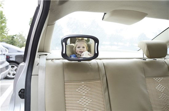 BABYDAN Огледало за кола с LED осветление регулируемо задно
