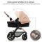 KINDERKRAFT Carrinho de Bebé Combinado Moov 2 3 em 1 Sand Beige - Rodas de Espuma