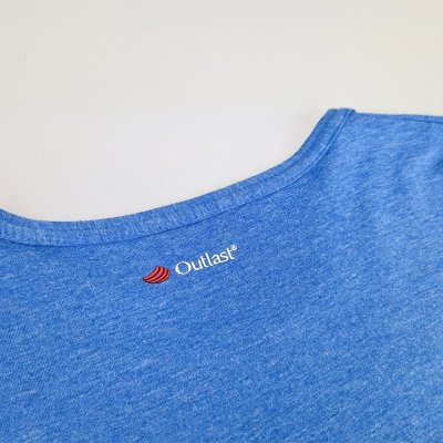 Majica moška DR tanka Outlast® - modri melange