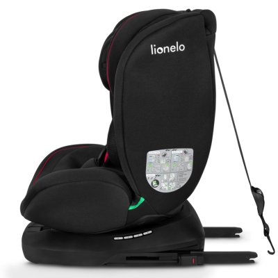 LIONELO Bilbarnstol Bastiaan i-Size (40-150 cm) Black Red