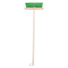 Bigjigs Toys Garden Broom with Long Handle Green