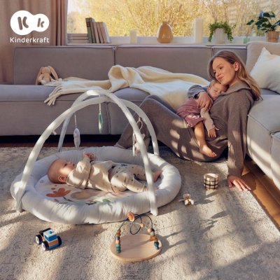 KINDERKRAFT Speelkleed met speelboog Cozyplay Lichtgrijs