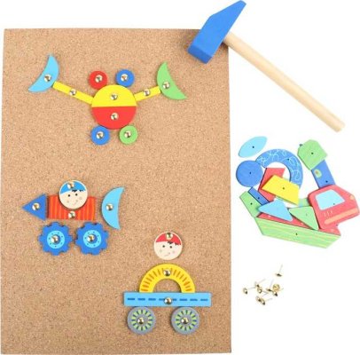small foot Drewniana kreatywna gra do wbijania