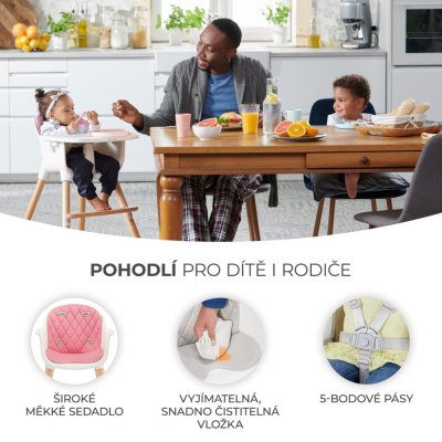 KINDERKRAFT Matstol Sienna rosa