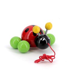 Vilac Coccinelle en bois à tirer
