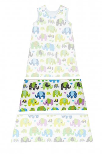 Monkey Mum® Adjustable Summer Sleeping Bag 0 - 4 years - Second Extension Piece - Elephants