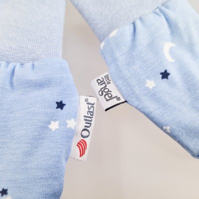 Set neonato BIO Outlast® - azzurro chiaro stelline/azzurro chiaro
