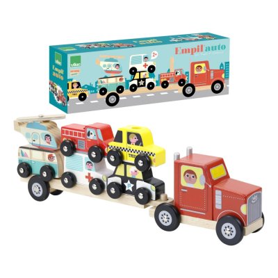 Vilac Holz LKW mit Autos zum Aufstecken