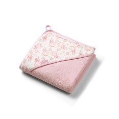 BABYONO Toalla con capucha rizo rosa 100x100 cm