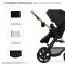 KINDERKRAFT Kombikinderwagen Moov 2 3in1 Pure Black - Schaumstoffräder