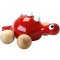 Vilac Wooden Dinosaur on Wheels Red