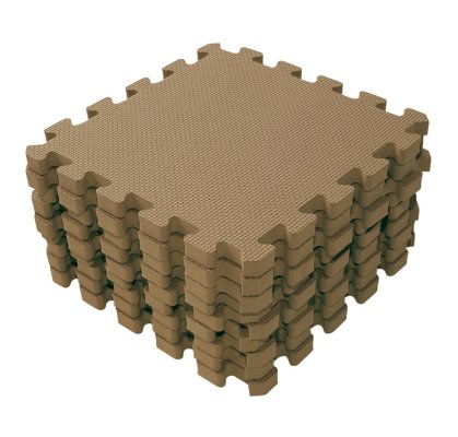 BABYDAN Tapete de quebra-cabeça marrom 90x90 cm