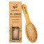 Escova de cabelo de bambu com cerdas naturais