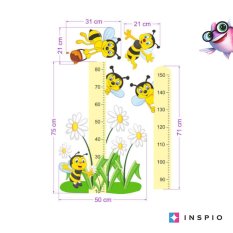 Samolepky do detskej izby - Detský meter so včielkami