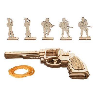 RoboTime Puzzle 3D de madera mecánico Revolver Corsac