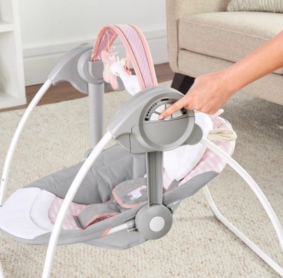 INGENUITY Schaukel mit Melodie Flora the Unicorn™ 0m+ bis 9 kg