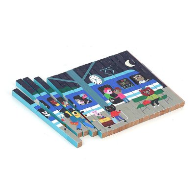 Vilac Puzzle 4D en bois Véhicules