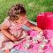 Tidlo Picknickgeschirr im rosa Korb