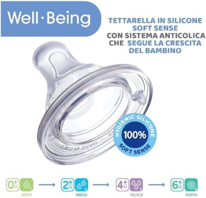 CHICCO Babyflasche Wohlfühlsilikon 330 ml Mädchen