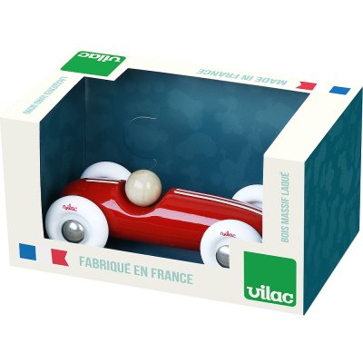 Vilac Träbil mini Grand prix vintage röd