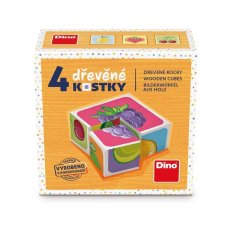 Dino Lesene kocke Sadje 4 kos