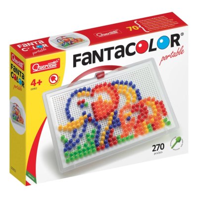 Quercetti Mozaika FantaColor Portable 270 elementów (Ø10 mm)