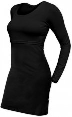 Kojicí šaty Elena, dlouhý rukáv - černé