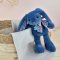 Doudou Histoire d'Ours Ami en peluche Lapin bleu 25 cm
