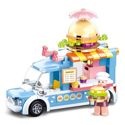 Sluban Girls Dream M38-B0993B Mobiele hamburgerkraam
