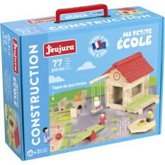 Jeujura Lesena gradbena igrača 77 delov Vrtec