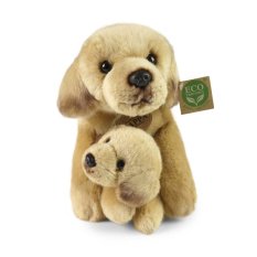 Rappa Plysch labrador med baby liggande 25 cm ECO-FRIENDLY