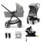 KINDERKRAFT Carrinho de Bebé Combinado 4 em 1 Newly Classic Grey + Mink PRO