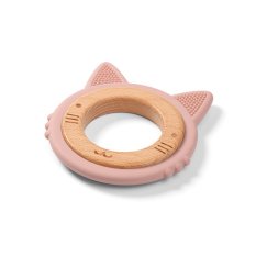 BABYONO Wooden-silicone teether Kitten