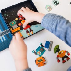 Petit Collage Gra magnetyczna Roboty